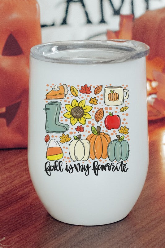 Harvest Autumn Fall is my Favorite Wine Cup