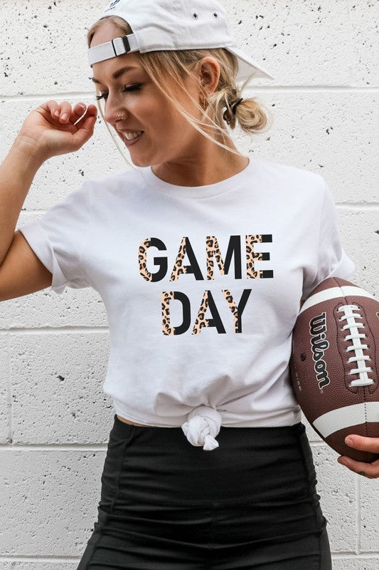 Game Day Leopard Graphic Tee