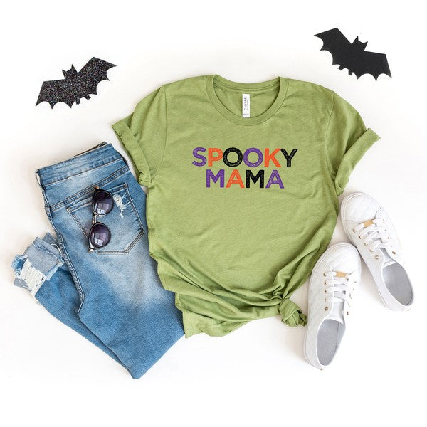 Spooky Mama Colorful Short Sleeve Graphic Tee