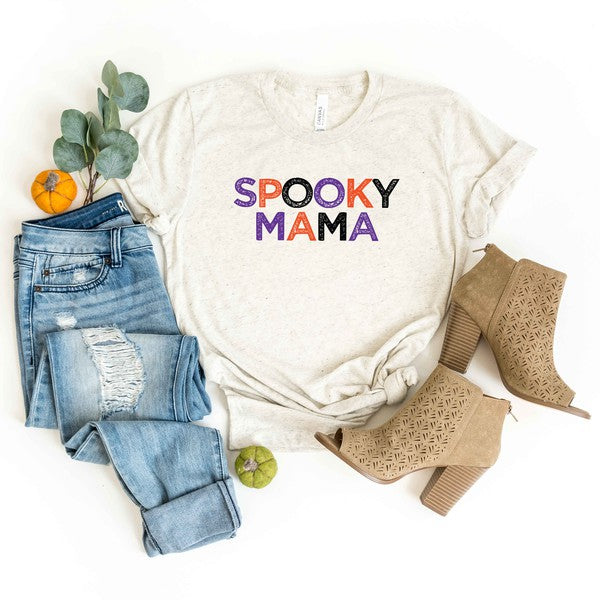 Spooky Mama Colorful Short Sleeve Graphic Tee