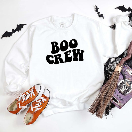 Boo Crew Wavy Graphic Sweatshirt