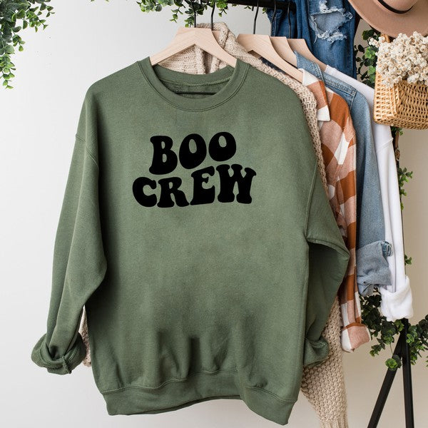 Boo Crew Wavy Graphic Sweatshirt