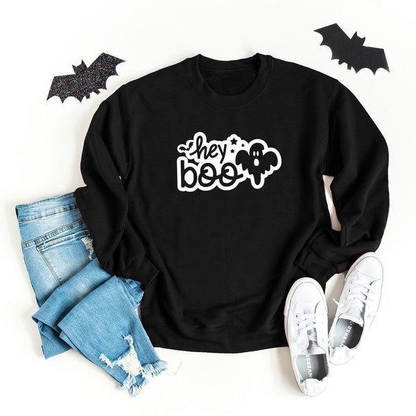 Hey Boo Ghost Graphic Sweatshirt
