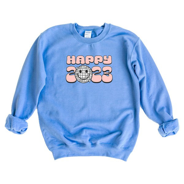 Happy 2023 Disco Ball Graphic Sweatshirt